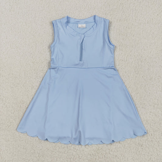 solid light blue athletic skort dress