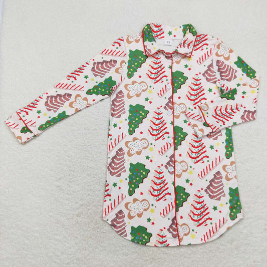 adult woman christmas tree cake nightdress