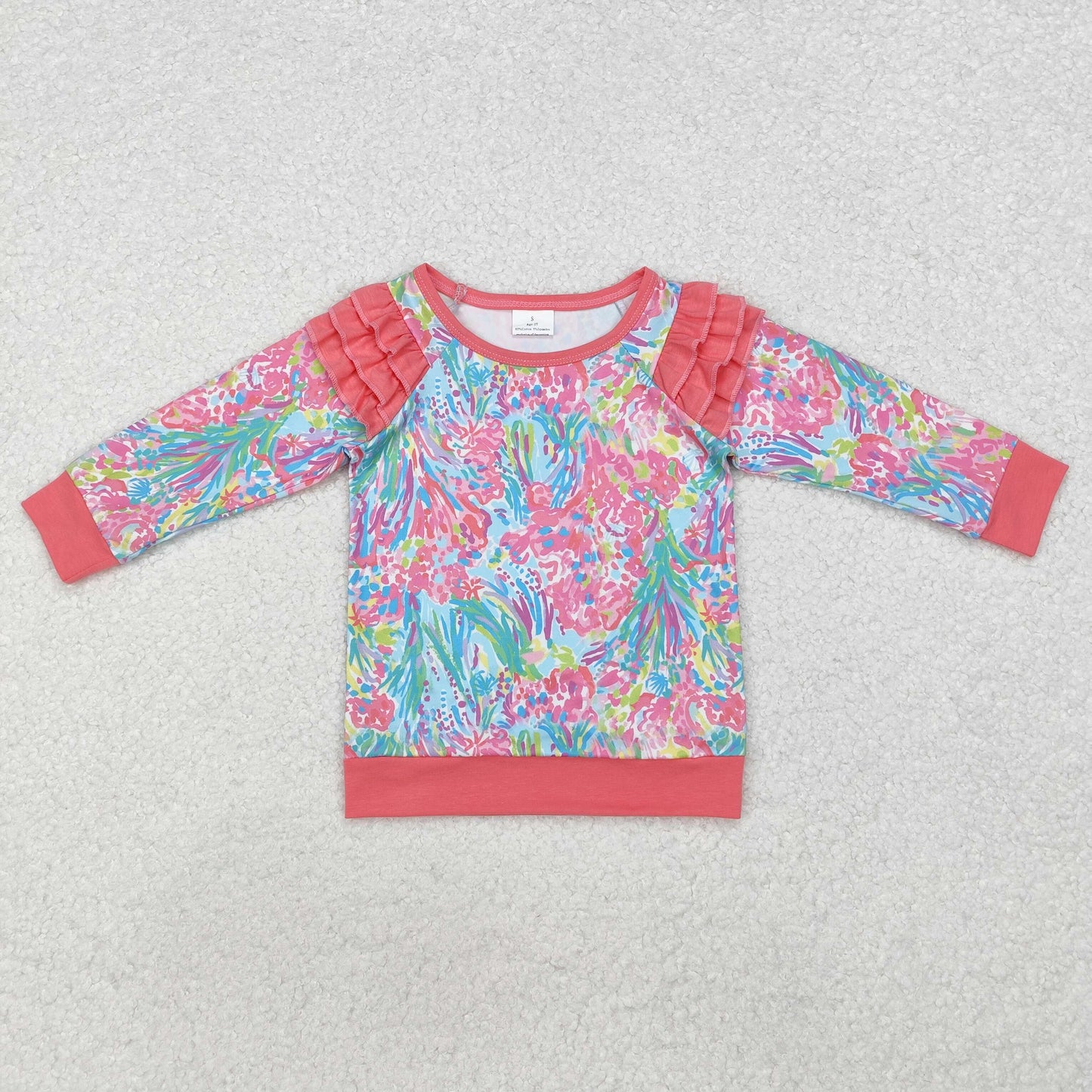 floral fiesta ruffle pullover