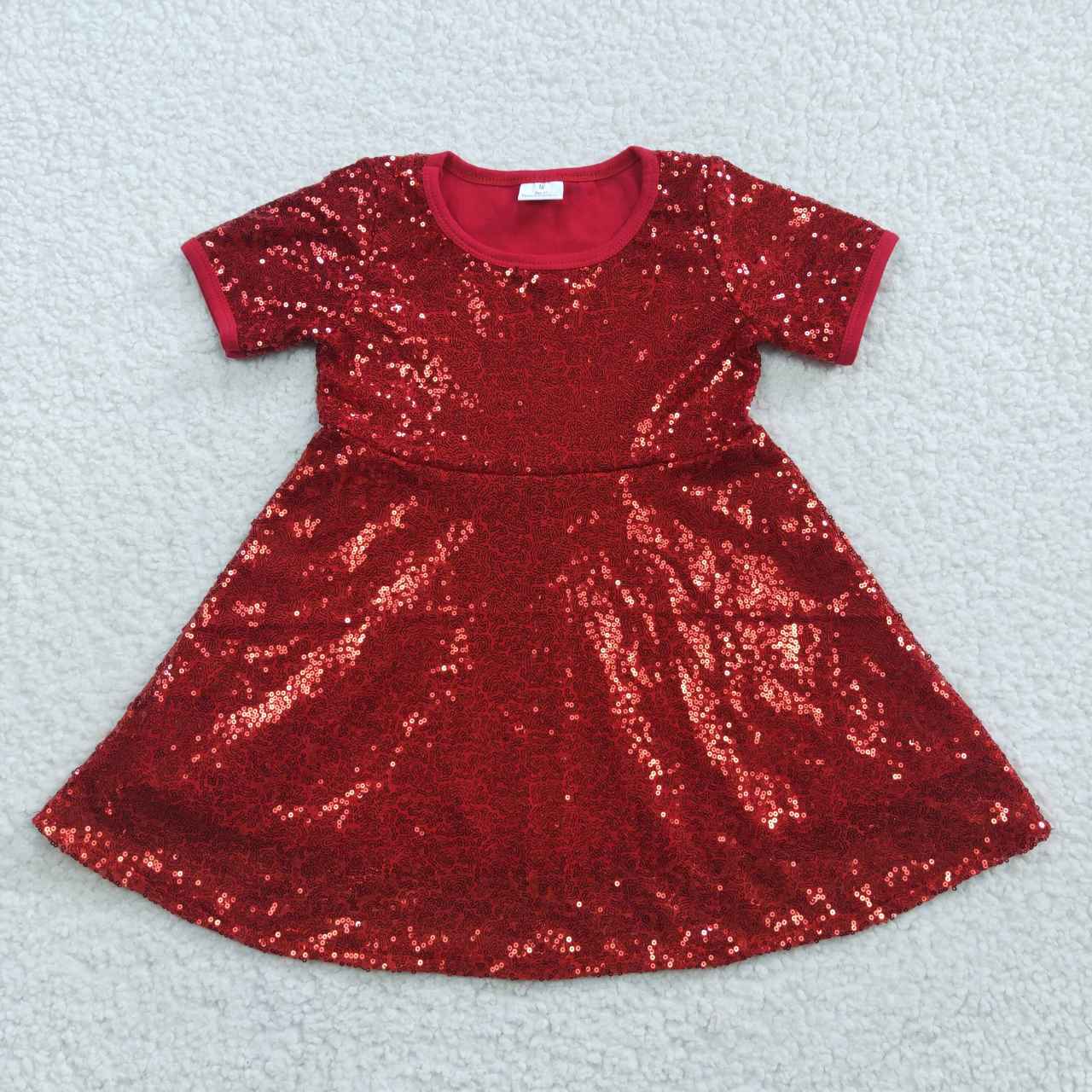 red shiny sparkling sequins dress, christmas dresses