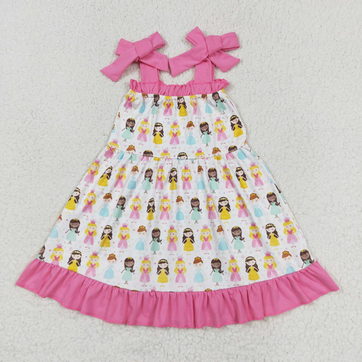 strap princess print dress