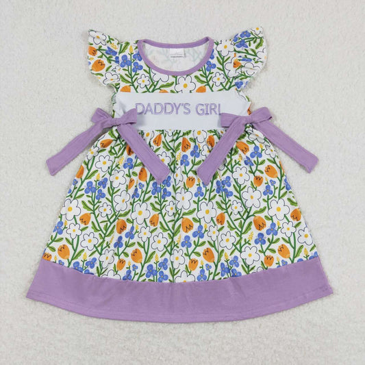 daddy's girl floral embroidery dress girl dresses