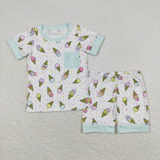 summer ice-cream shorts set baby boy pajama