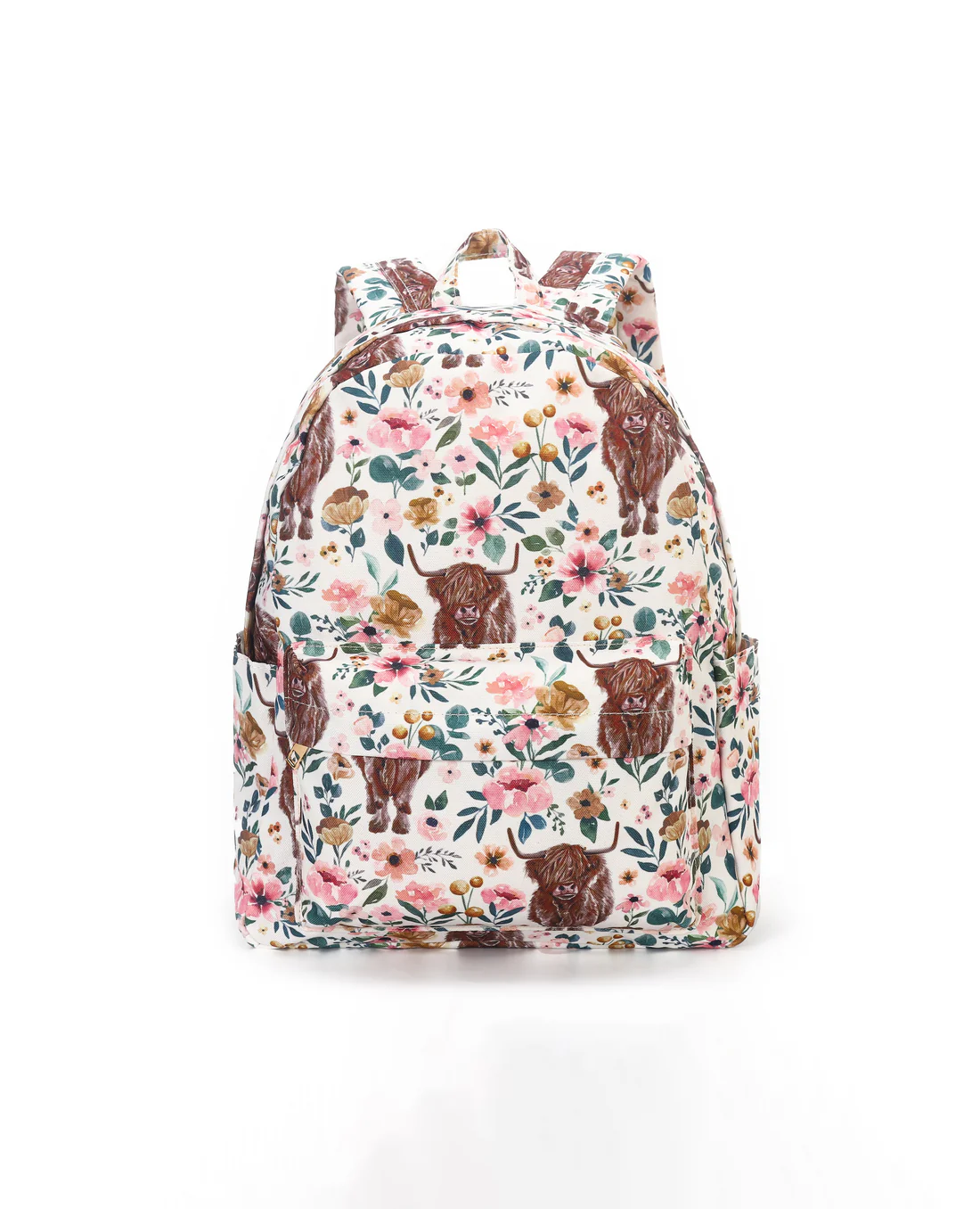 pink floral cows bag packpack for kids