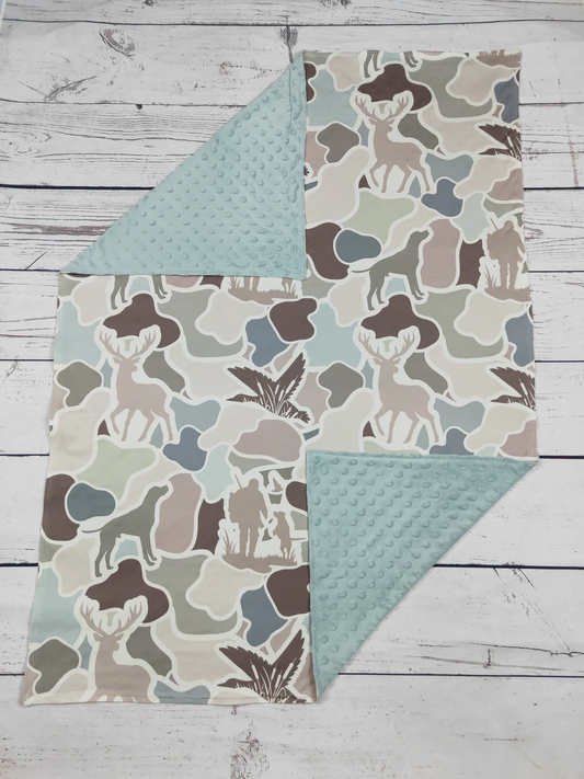camo hunting print baby blanket
