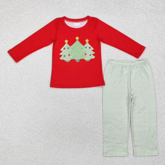 Christmas tree print boys pants outfit