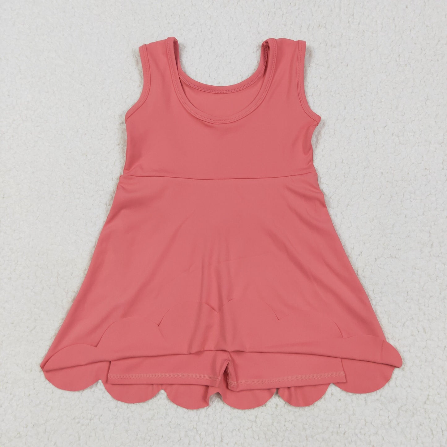 solid coral athletic skort dress