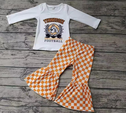 Split-CLOSE 25th Sept T football team bell pants set