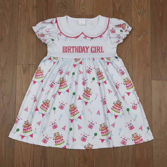 birthday girl embroidery cake dress