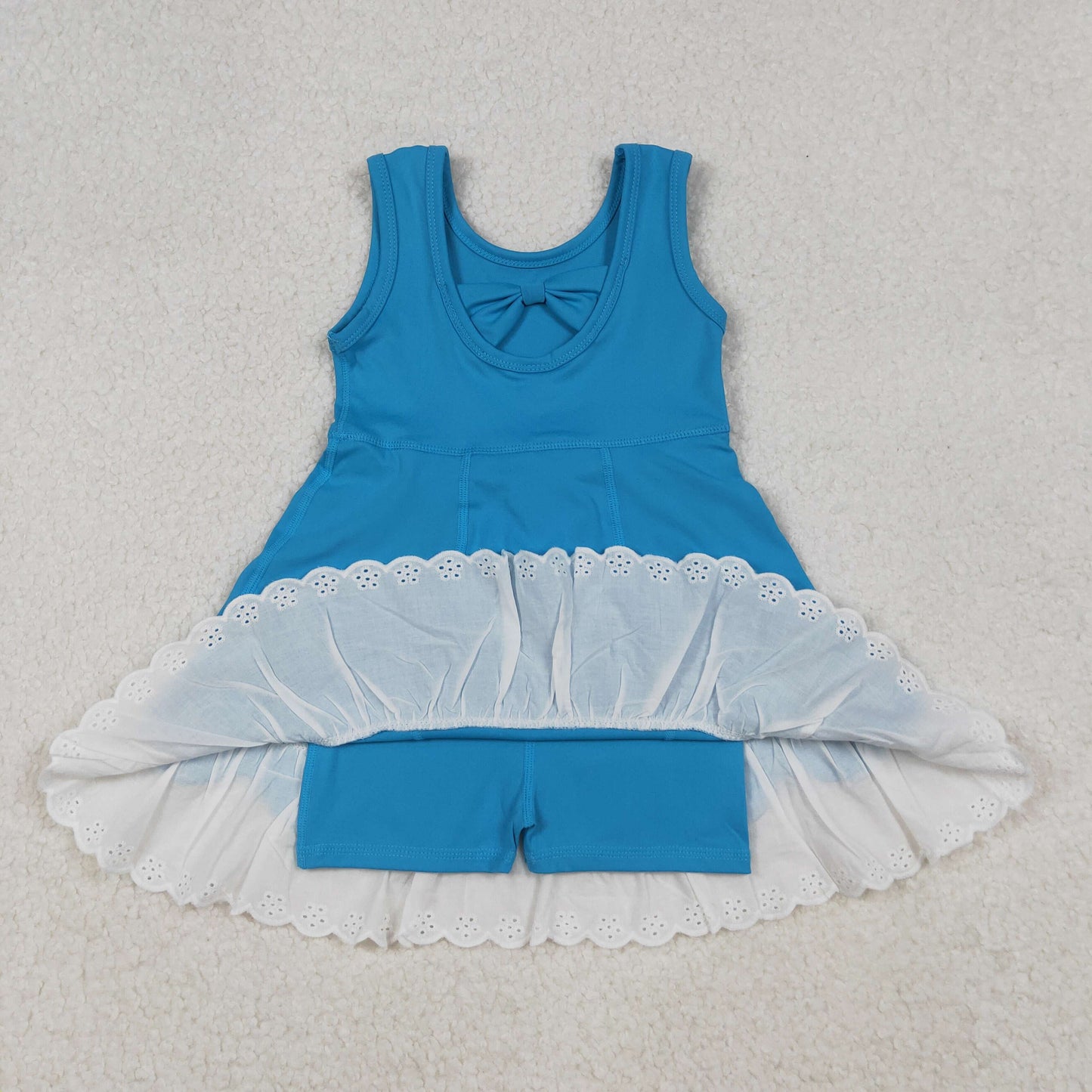 blue lace athletic skort dress girl active dresses