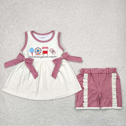 country fair girl shorts set