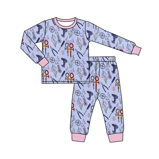 Split-CLOSE 21st June girl tools pajama