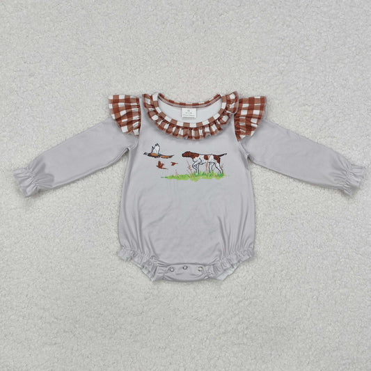 gray duck dog girls hunting bubble baby clothes