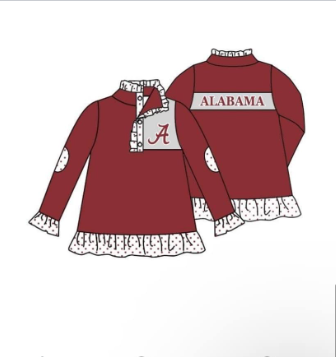 Custom Order team pullover Alabama girl