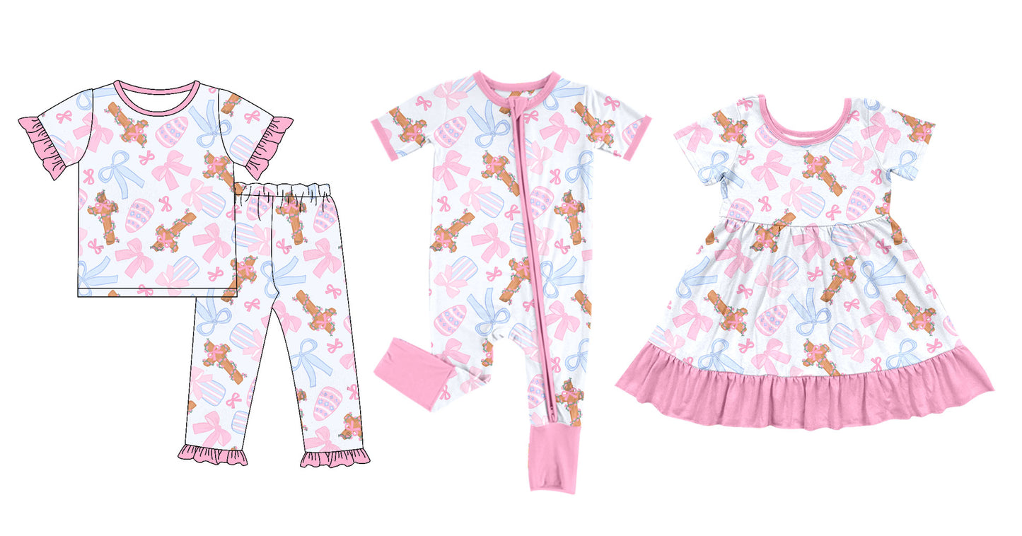 TAT 6-8 weeks MOQ 8 one style easter girl pajama
