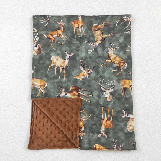 gone hunting duck deer print minky blanket