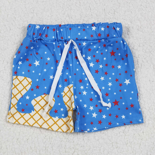blue stars ice cream shorts