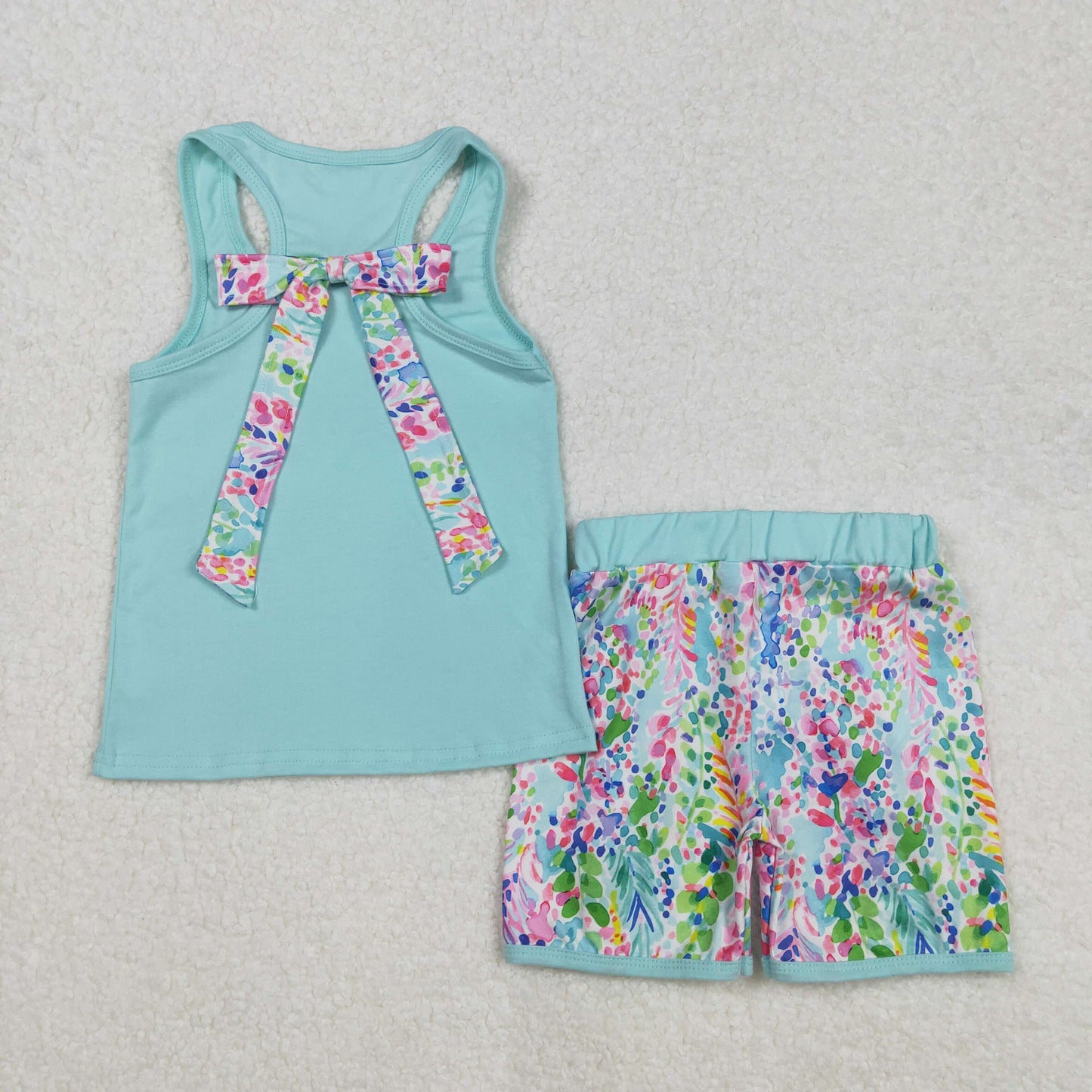 blue tank top lilly shorts set