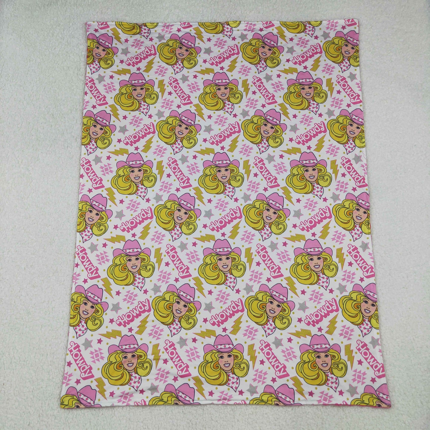 pink howdy baby blanket