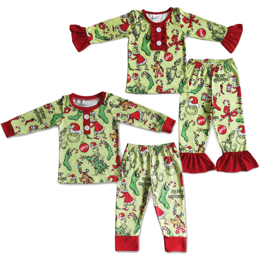Merry Gri*chmas Kids Sibling Christmas Pajamas