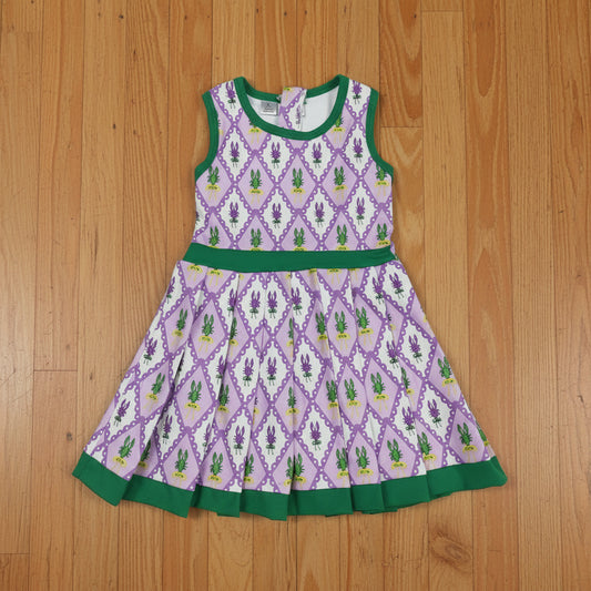 mardi gras crawfish athletic pleated dress