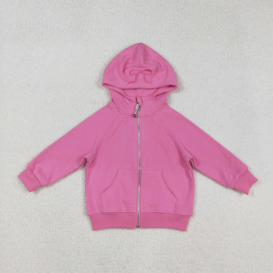 pink cotton zipper hoodie
