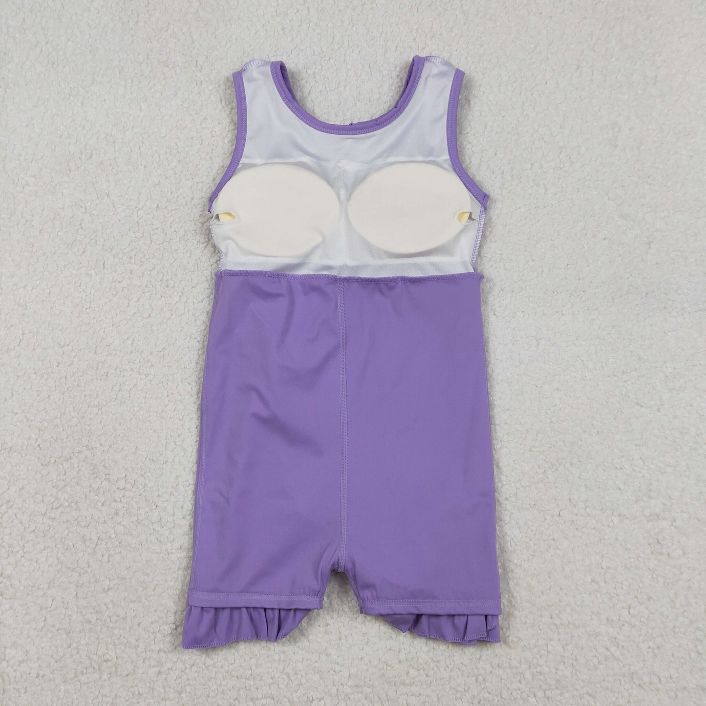 solid purple ruffle athletic dress