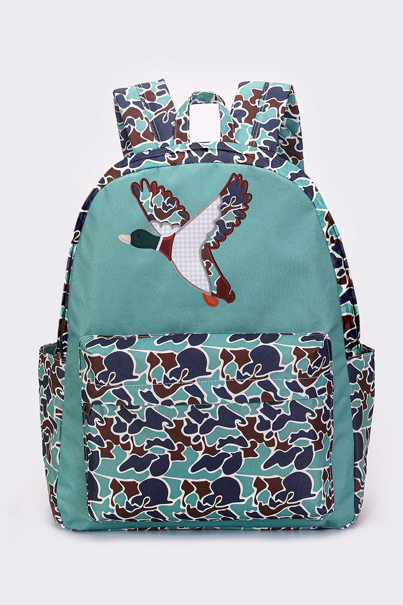 duck print camo backpack kids bags