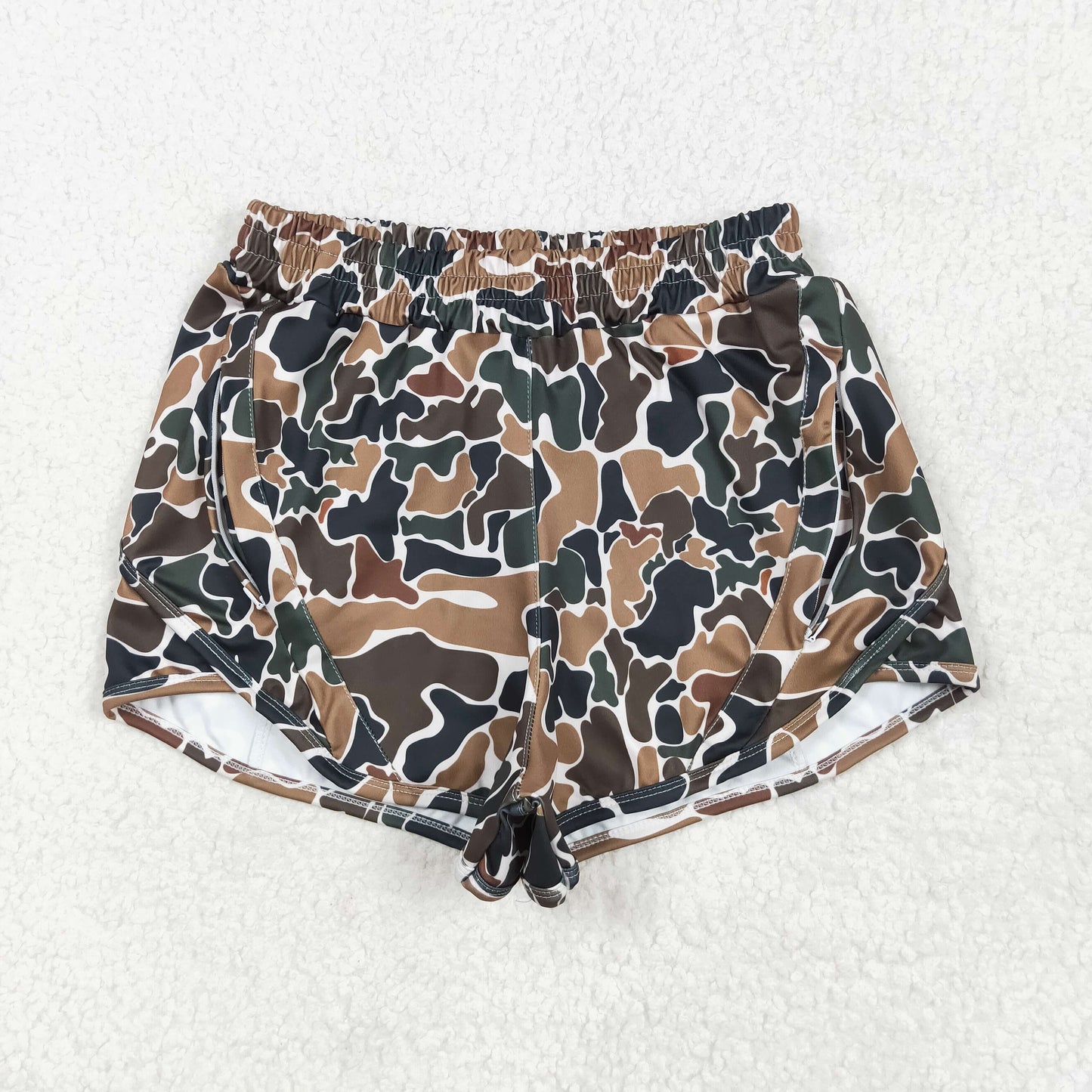 camo athletic woman shorts