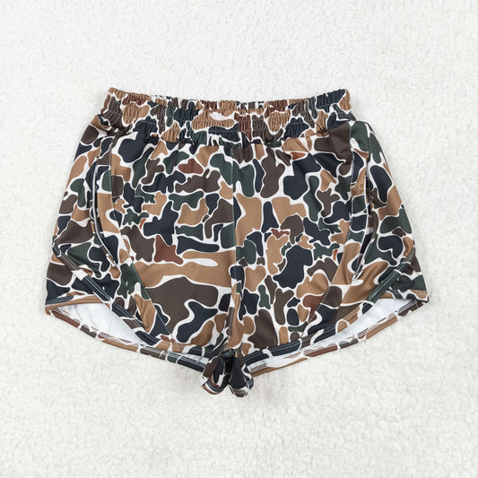 camo athletic woman shorts