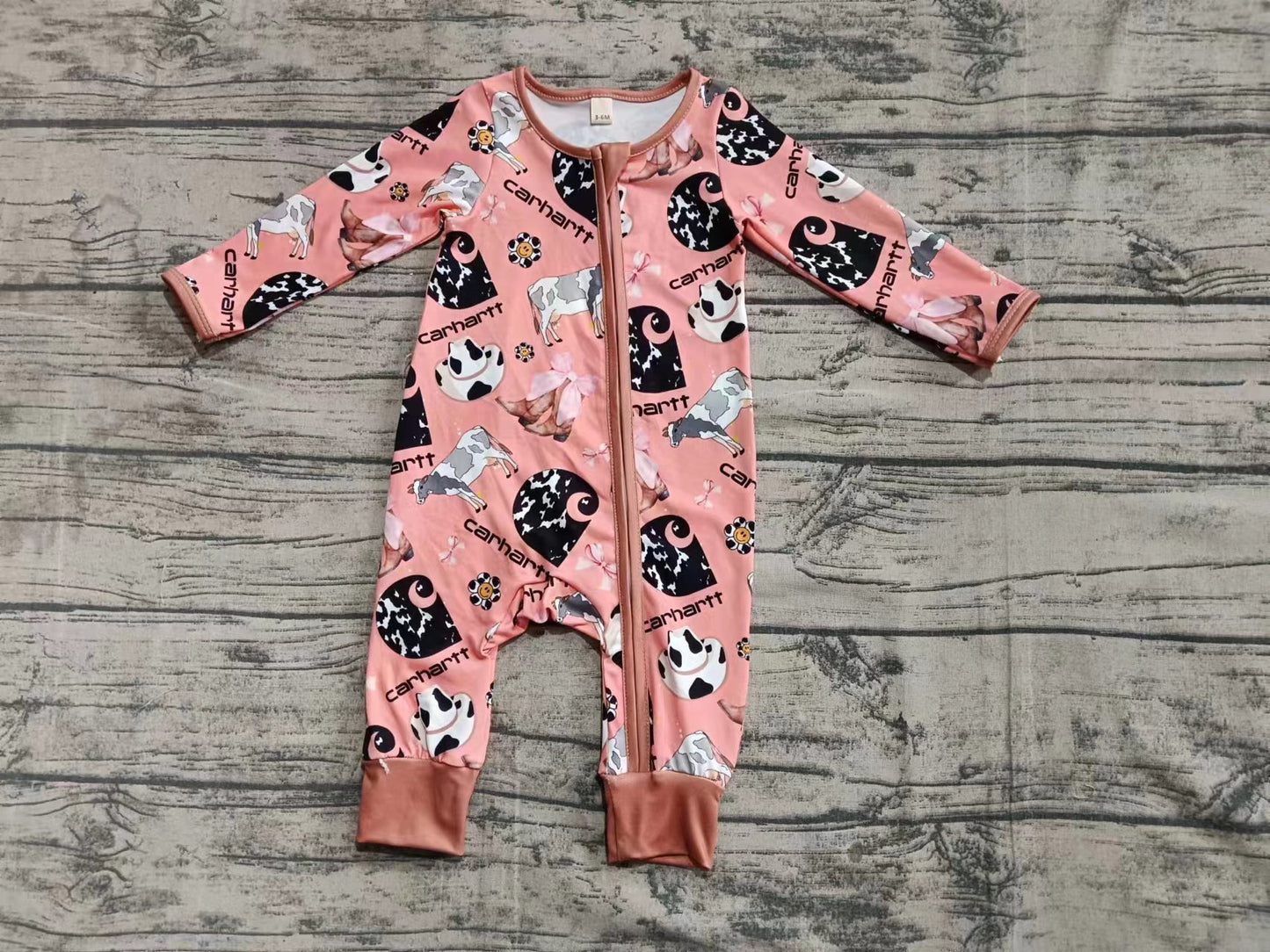 TAT 6-8 weeks MOQ 8 baby carhartt zip sleeper