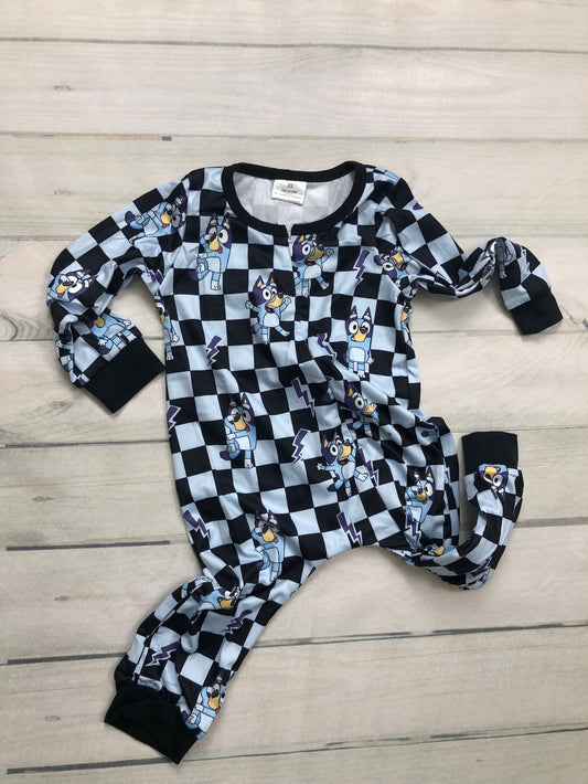 Checkered&blu*y PJs