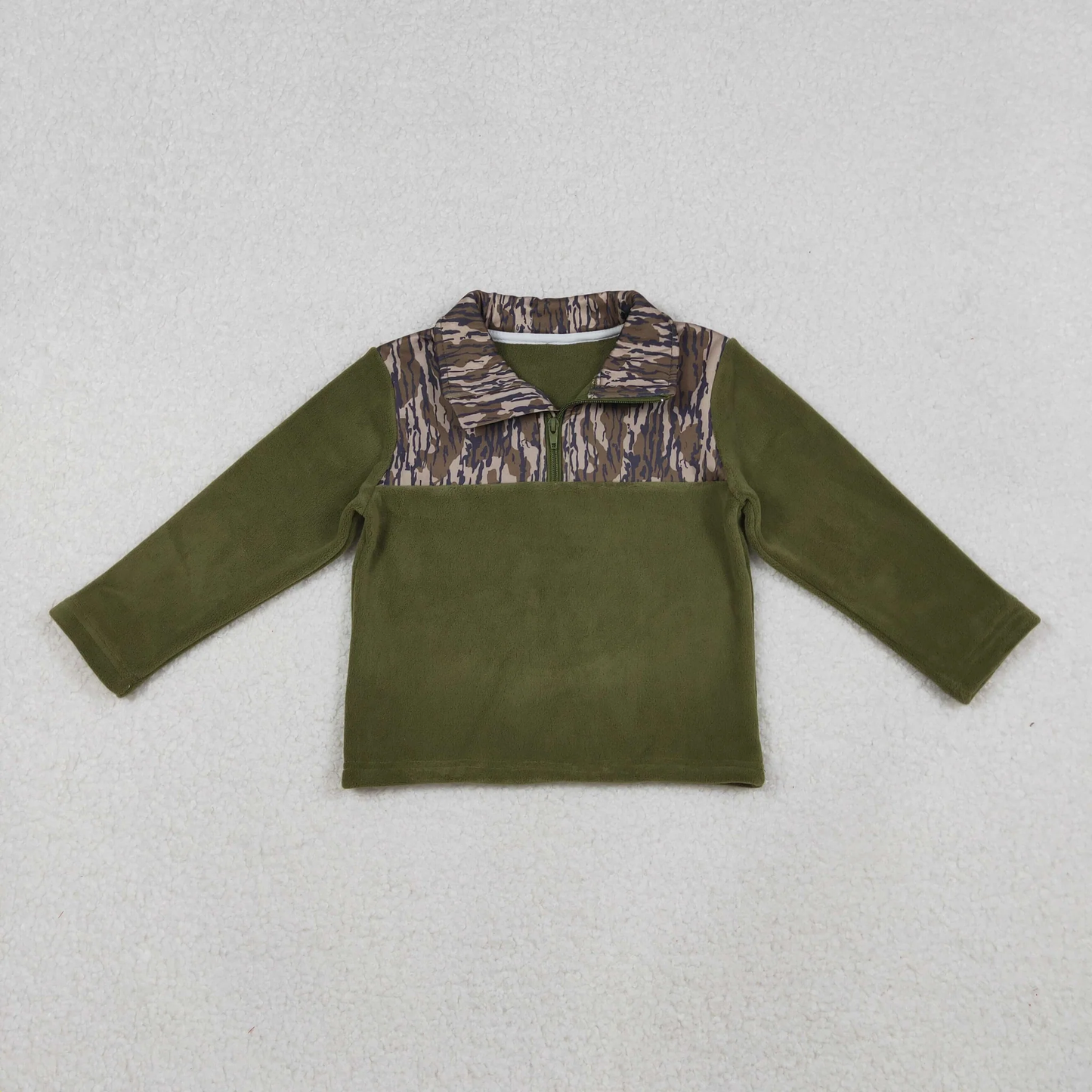 camo fleece pullover