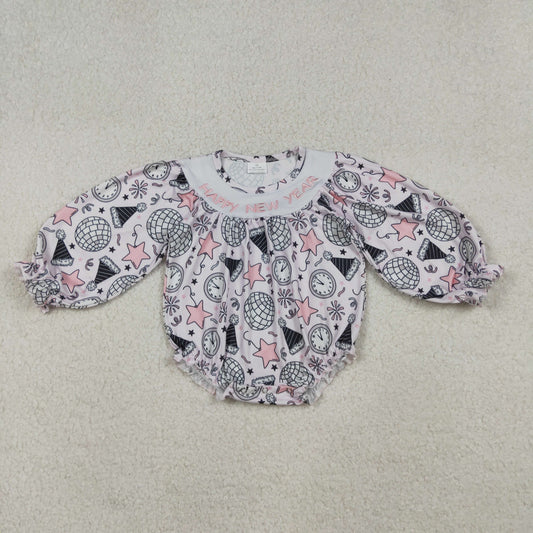 happy new year embroidery smock bubble