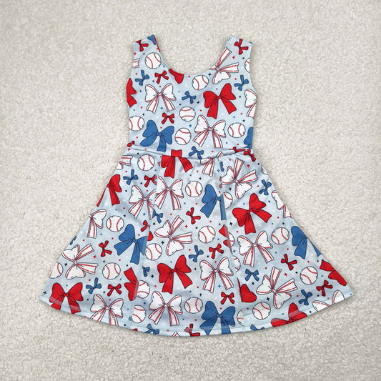 kids one piece activewear baseball athletic skort dress