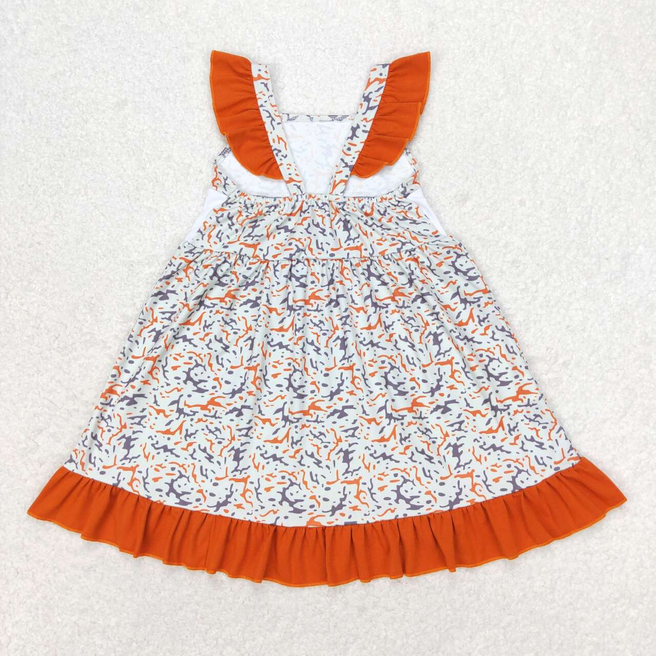 duck embroidery camo twirl dress