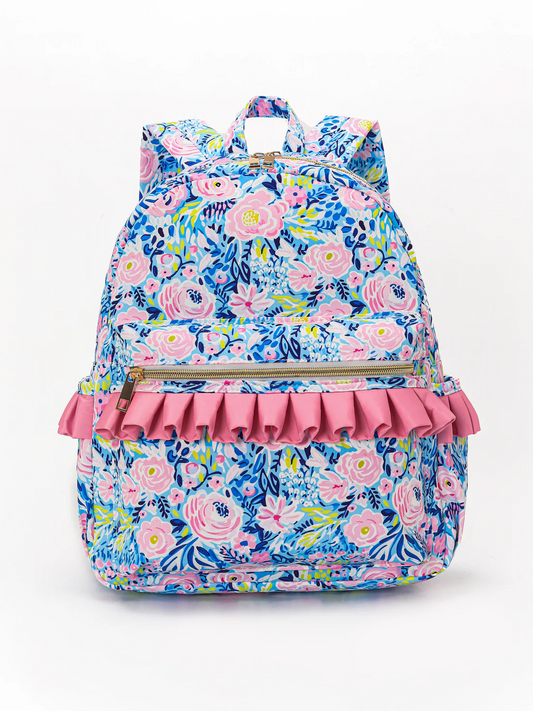 flower print bag children backpack