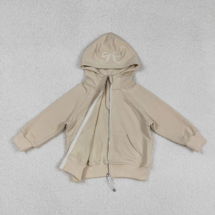 GT1203 USA Warehouse cream cotton zipper hoodie
