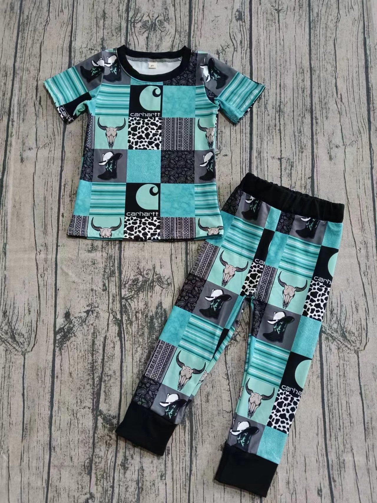 TAT 6-8 weeks MOQ 8 short sleeve carhartt pajama set