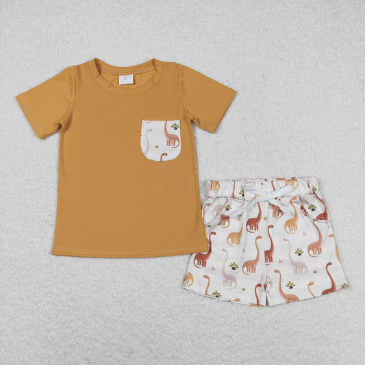 giraffe shorts set boy summer clothing