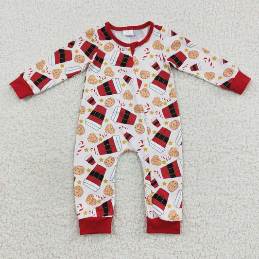 Biscuit and coffee baby boys zipper sleeper