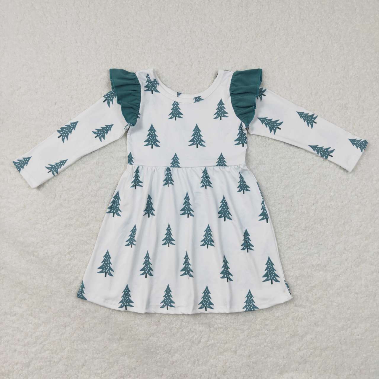 long sleeve green christmas tree dress