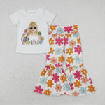 little girl short sleeve swiftie outfit bells set