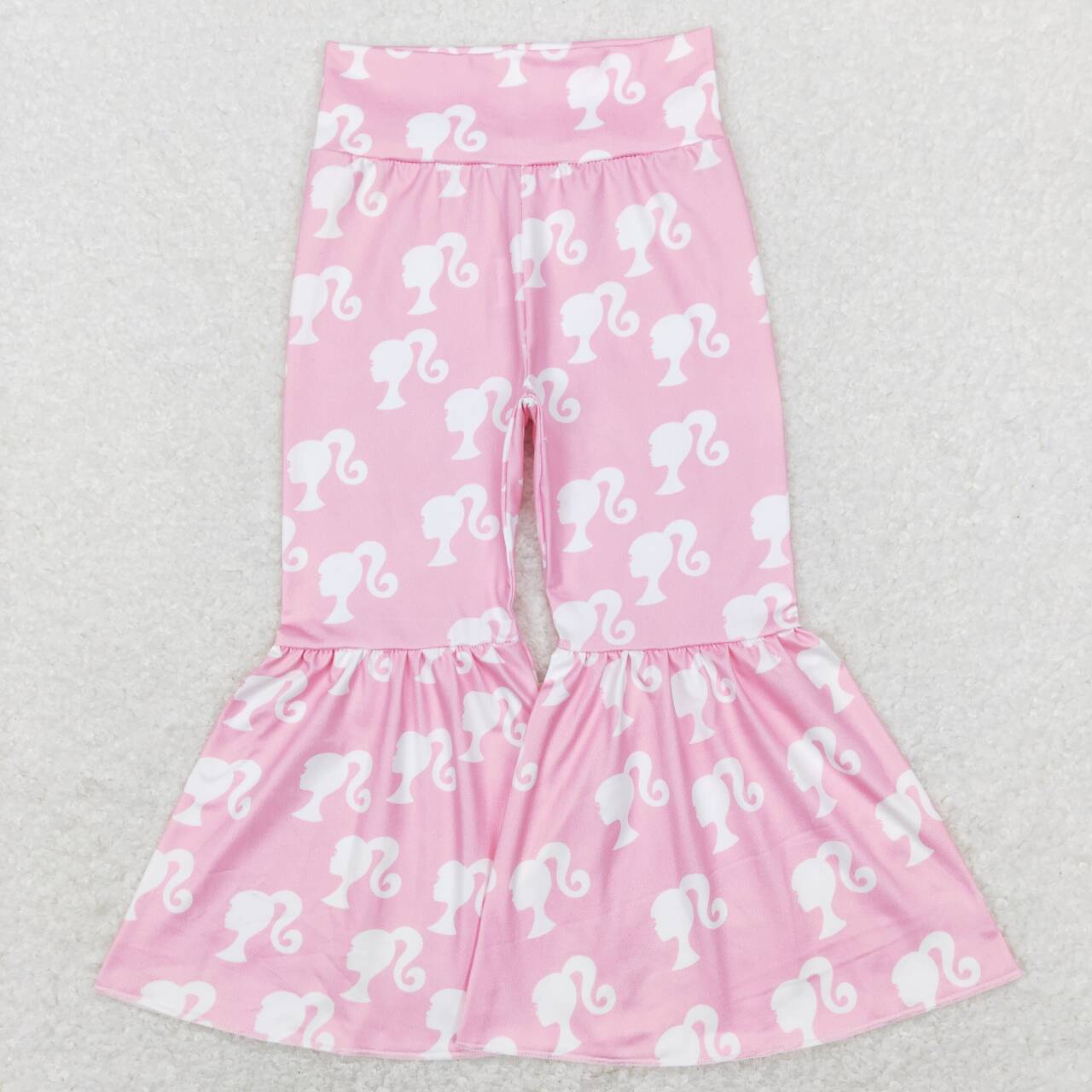 pink doll bell bottom flare pants