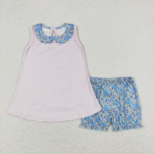 pink gingham top gloral bloomer baby girl summer clothes