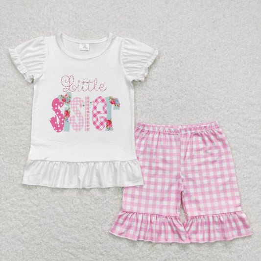 little sister girl summer shorts set