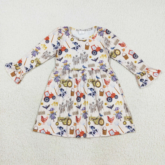 long sleeve farm life animal dress