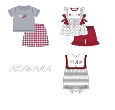 TAT 5-6 weeks MOQ 3 each Alabama clothing Hali