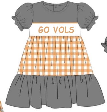 Custom order  girls team dress go vols