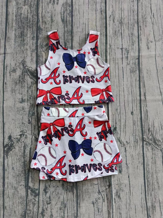 MOQ 8 TAT 6-7 weeks Braves Girl Skort Set